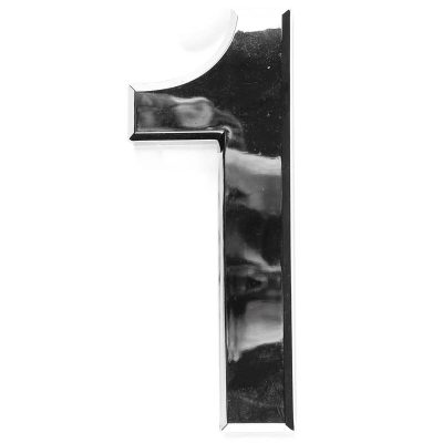 Chrome coated plastic House numbers.Silver