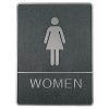 Chrome framed Braille Sign, female