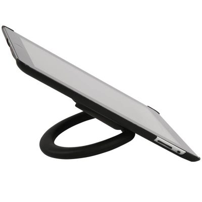 Semi Circle Tablet Holder in Silver for Tablets 9.5