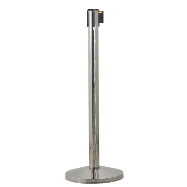 Stanchion with Retractable Red Belt - Made of Stainless Steel