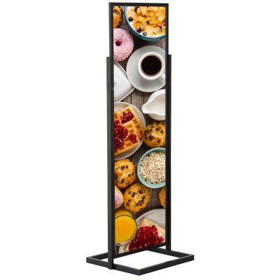 22x69 Portable Eco Infoboard Display Stand Black