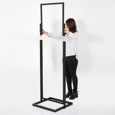 22x69 Portable Eco Infoboard Display Stand Black