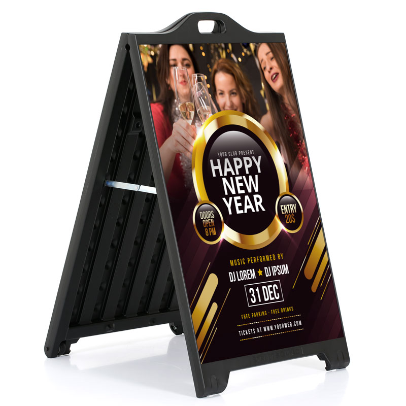 A Frame Sign Heavy-Duty 24X36 Inch Sandwich Board Sidewalk Sign Poster  Stand Out