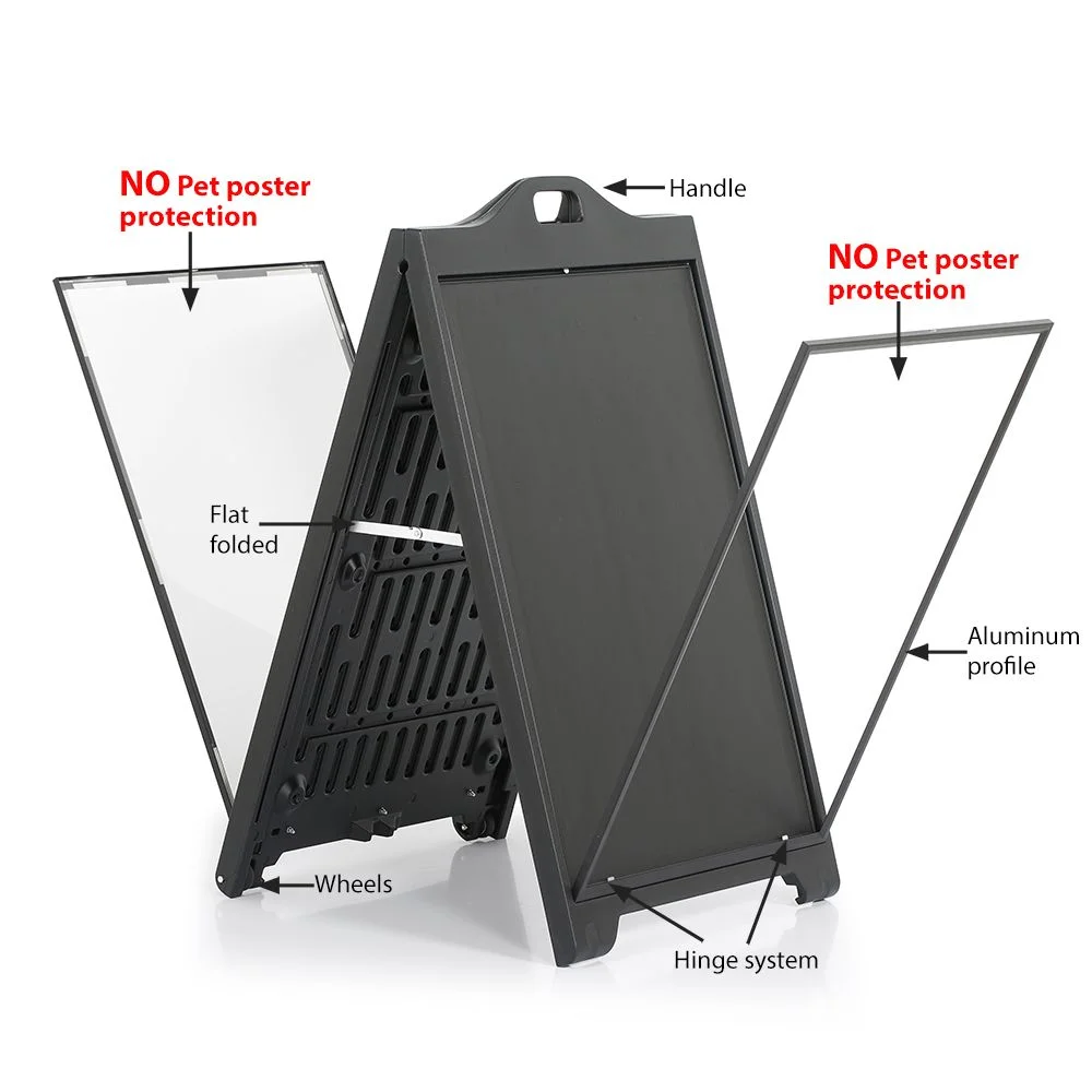 24″w x 36″h SignPro Sidewalk Sign – Black Without Lens, (2) 24″w x 36″h SignPro Sidewalk Sign – Black Without Lens, (2)