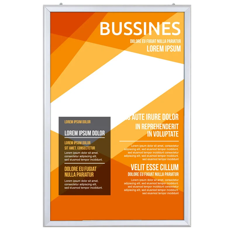 24x36 Portable Snap Poster Frame - 1,25 inch Silver Mitred Profile 24x36 Portable Snap Poster Frame - 1,25 inch Silver Mitred Profile