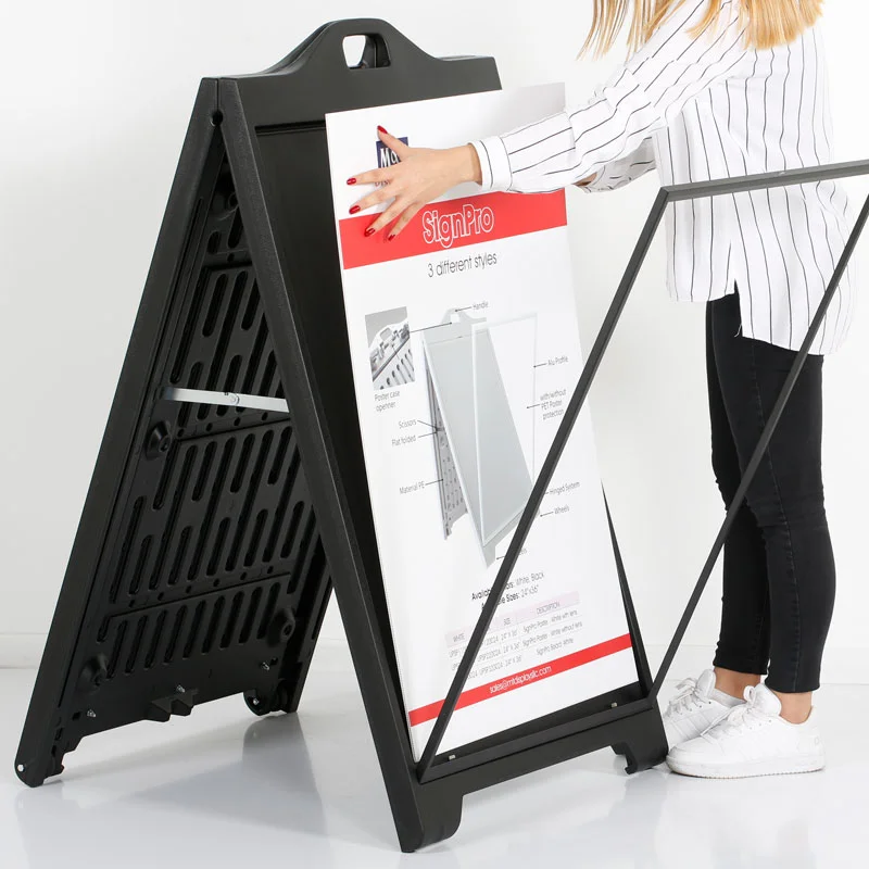 24x36 SignPro Sidewalk Sign - Black Without lens (1) 24x36 SignPro Sidewalk Sign - Black Without lens