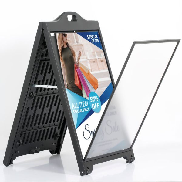 24x36 SignPro Sidewalk Sign - Black with lens