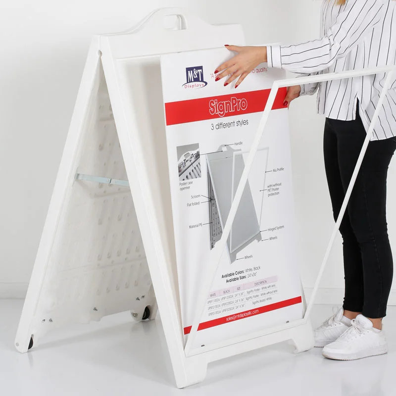 24x36 SignPro Sidewalk Sign - White Without lens (1) 24x36 SignPro Sidewalk Sign - White Without lens