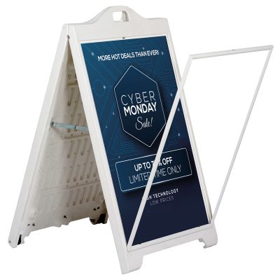 24x36 SignPro Sidewalk Sign - White Without lens