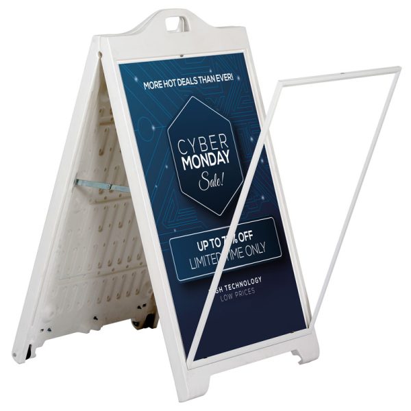 24x36 SignPro Sidewalk Sign - White Without lens