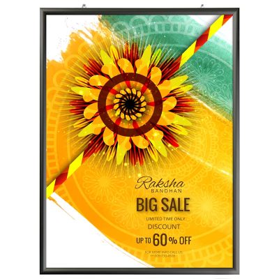 30x40 Portable Snap Poster Frame - 1 inch Black Mitred Profile