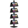 Free Standing Displays with 8 Shelves Double Sided Black 4 Channel