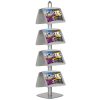 Free Standing Displays with 8 Shelves Double Sided Silver 4 Channel