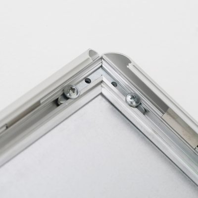 Fire Resistant Snap Poster Frame 1 inch Silver Mitered Corner (2)