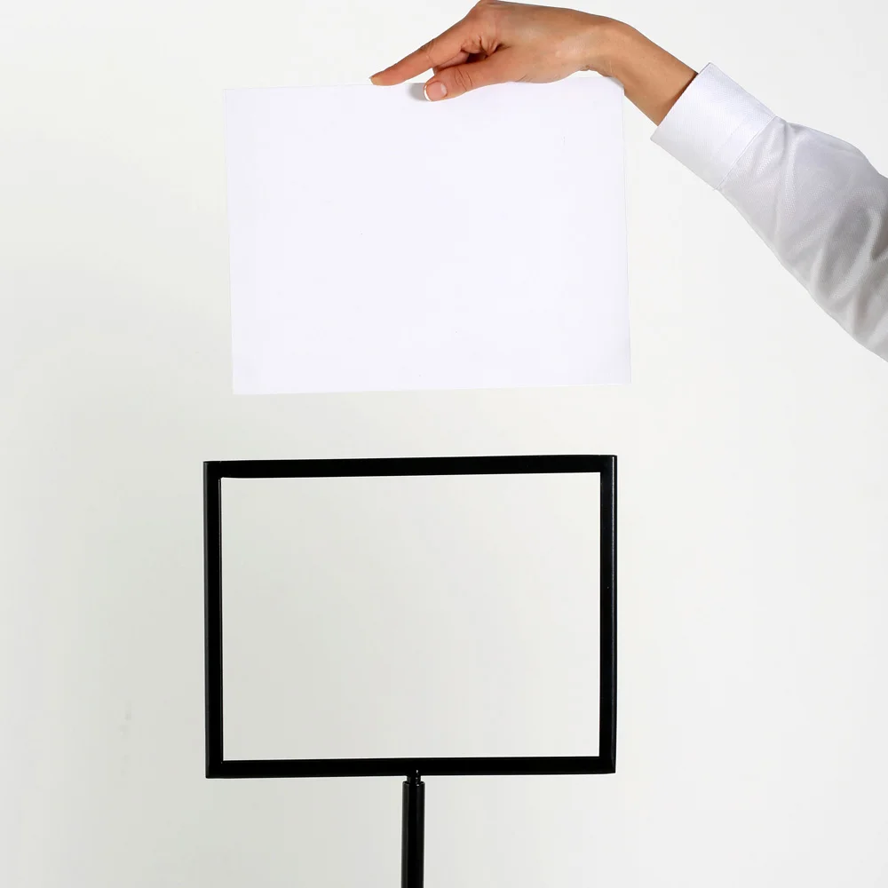 Floor-Sign-Holder-Black-Landscape-8.5x11-6 Floor-Sign-Holder-Black-Landscape-8.5x11-6