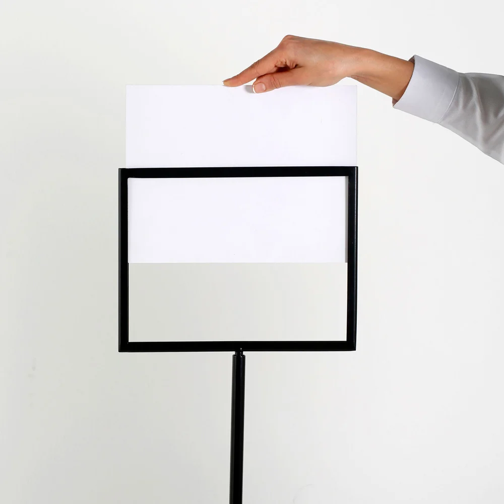 Floor-Sign-Holder-Black-Landscape-8.5x11-7 Floor-Sign-Holder-Black-Landscape-8.5x11-7