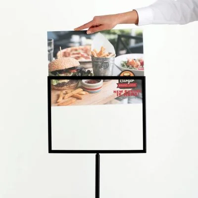 Floor-Sign-Holder-Black-Landscape11x14-2