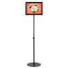 Floor-Sign-Stand-Holder-With-Telescoping-Pole-Black-Double-Sided-Slide-In-Frame-11x17