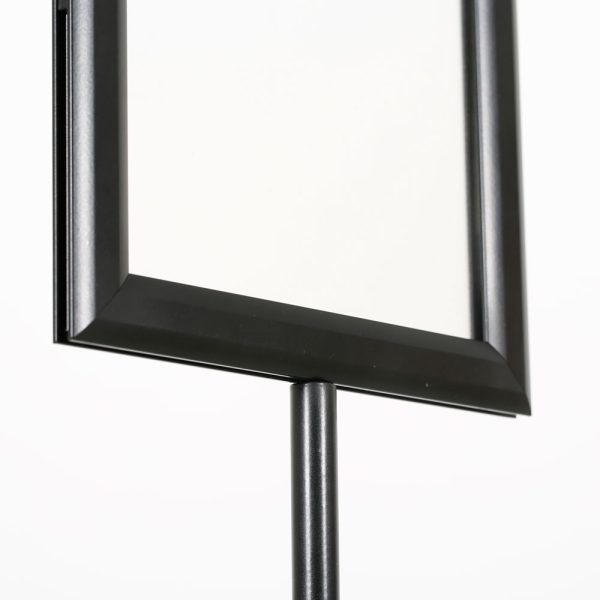 Floor-Sign-Stand-Holder-With-Telescoping-Pole-Black-Double-Sided-Slide-In-Frame-11x17