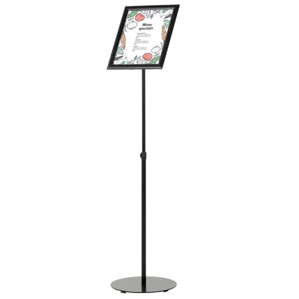 Floor-Sign-Stand-Holder-With-Telescoping-Pole-Black-Snap-Frame-11x17-01