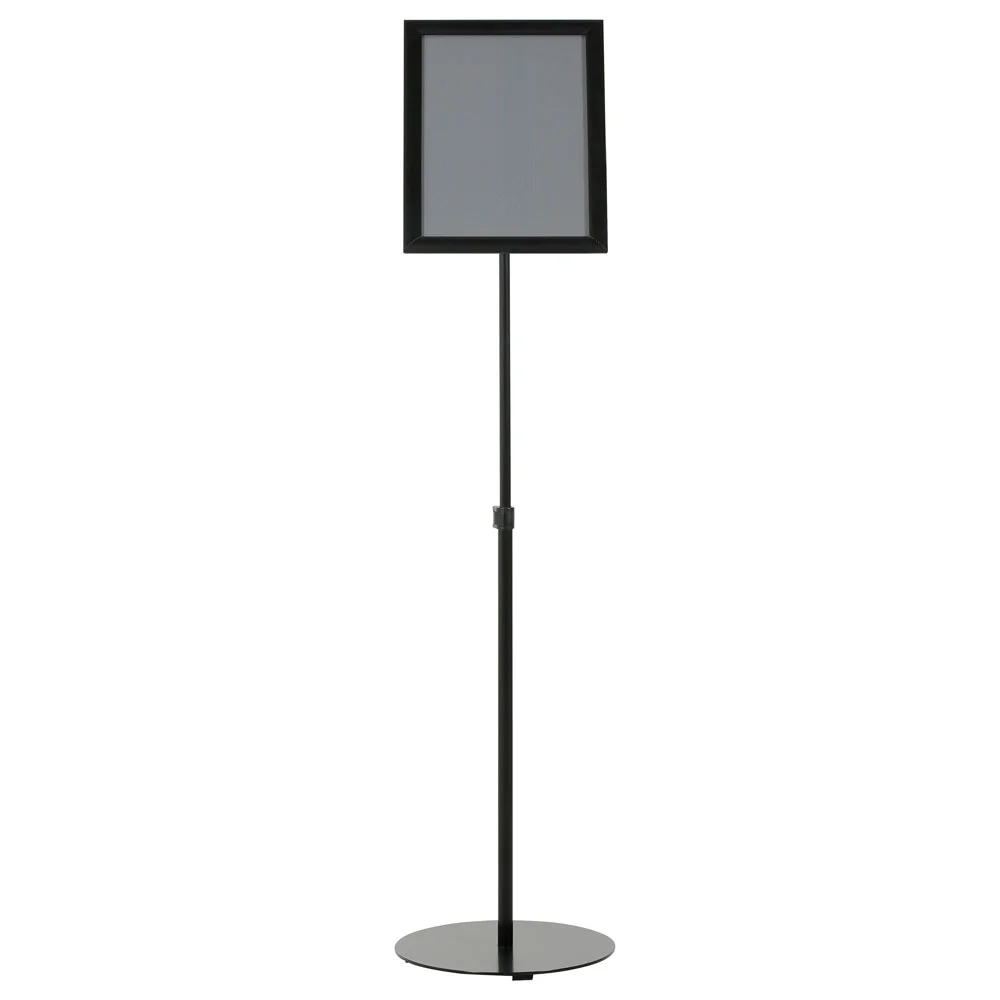 Floor-Sign-Stand-Holder-With-Telescoping-Pole-Black-Snap-Frame-11x17-04 Floor-Sign-Stand-Holder-With-Telescoping-Pole-Black-Snap-Frame-11x17-04