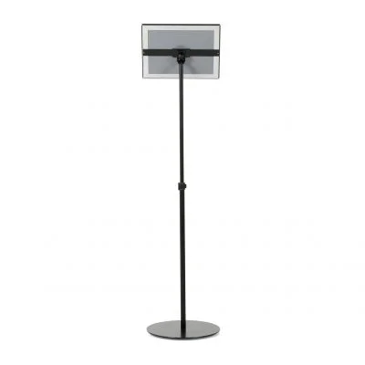Floor-Sign-Stand-Holder-With-Telescoping-Pole-Black-Snap-Frame-11x17-11