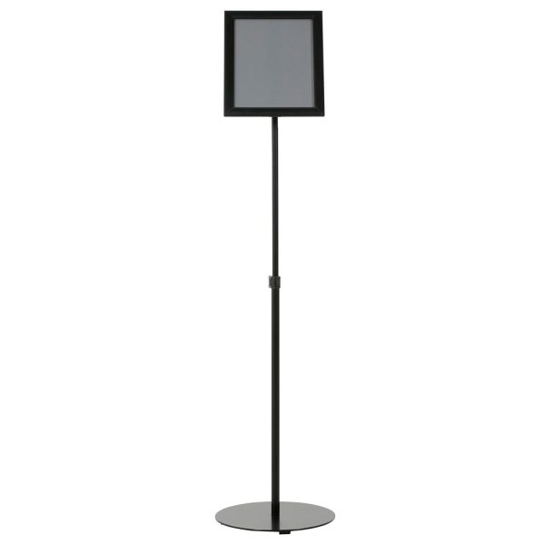 Floor-Sign-Stand-Holder-With-Telescoping-Pole-Black-Snap-Frame-8.5x11-16