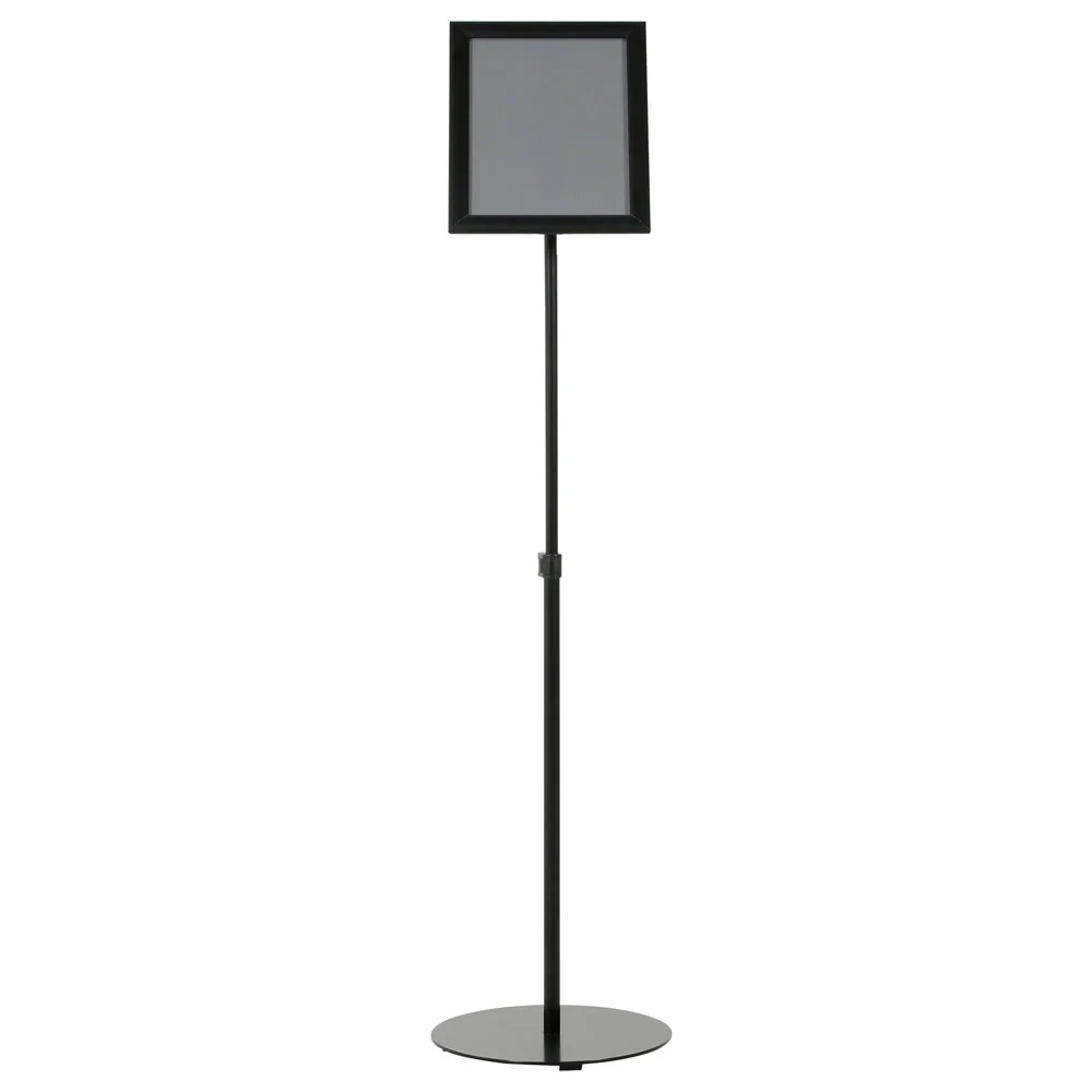 Floor-Sign-Stand-Holder-With-Telescoping-Pole-Black-Snap-Frame-8.5x11-16 Floor-Sign-Stand-Holder-With-Telescoping-Pole-Black-Snap-Frame-8.5x11-16