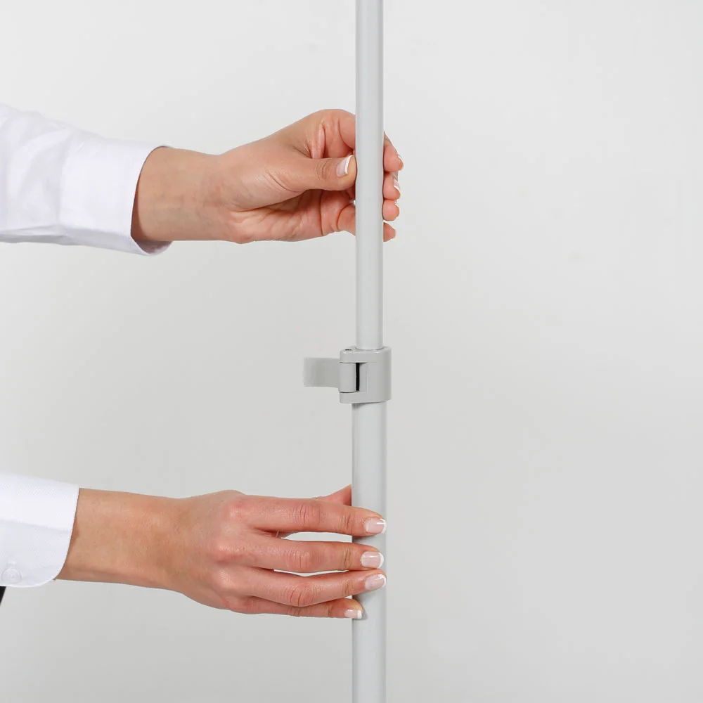 Floor-Sign-Stand-Holder-With-Telescoping-Pole-Silver-Double-Sided-Slide-In-Frame-11x17-03 Floor-Sign-Stand-Holder-With-Telescoping-Pole-Silver-Double-Sided-Slide-In-Frame-11x17