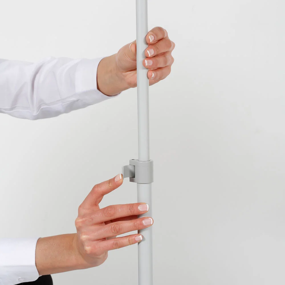 Floor-Sign-Stand-Holder-With-Telescoping-Pole-Silver-Double-Sided-Slide-In-Frame-11x17-04 Floor-Sign-Stand-Holder-With-Telescoping-Pole-Silver-Double-Sided-Slide-In-Frame-11x17
