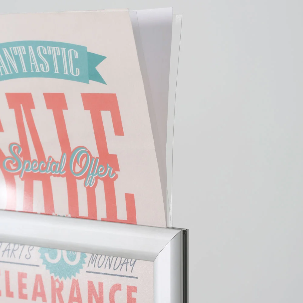 Floor-Sign-Stand-Holder-With-Telescoping-Pole-Silver-Double-Sided-Slide-In-Frame-11x17-08 Floor-Sign-Stand-Holder-With-Telescoping-Pole-Silver-Double-Sided-Slide-In-Frame-11x17
