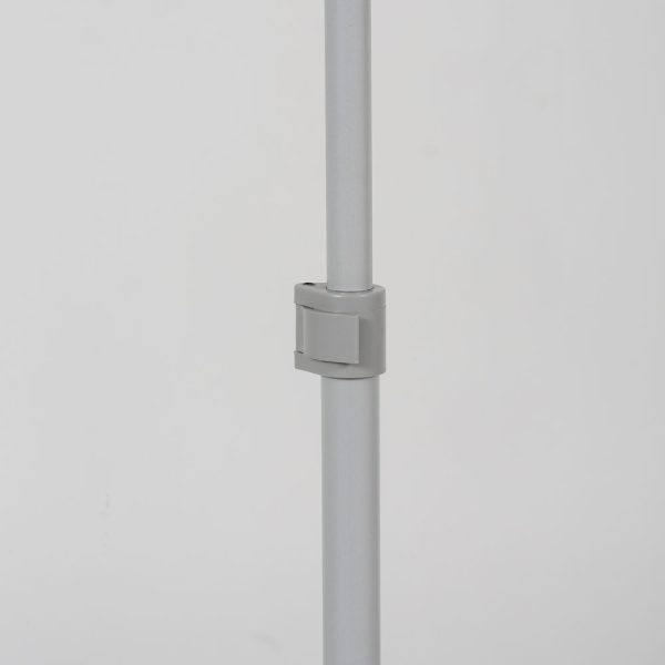 Floor-Sign-Stand-Holder-With-Telescoping-Pole-Silver-Double-Sided-Slide-In-Frame-11x17