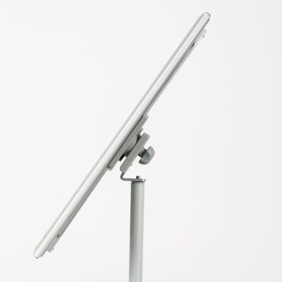 Floor-Sign-Stand-Holder-With-Telescoping-Pole-Silver-Snap-Frame-8.5x11