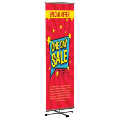 Cross Single banner adjustable height banner 23.5