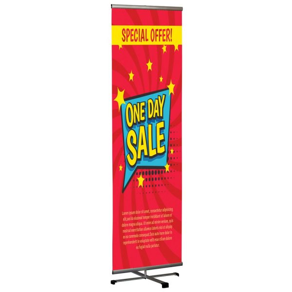 Cross Single banner adjustable height banner 23.5