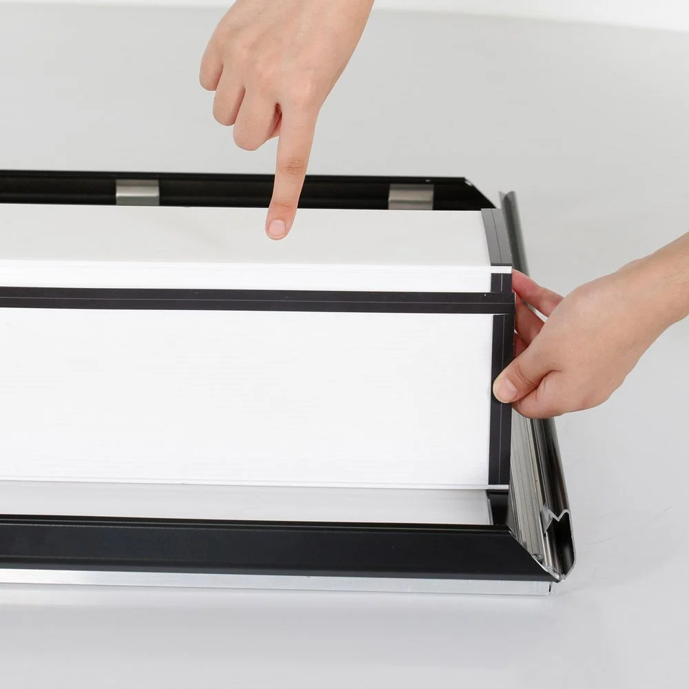 Portable 1.25 Snap Frame, mitred, 27x40, black, white backing, clear cover-11 Portable 1.25 Snap Frame, mitred, 27x40, black, white backing, clear cover-11
