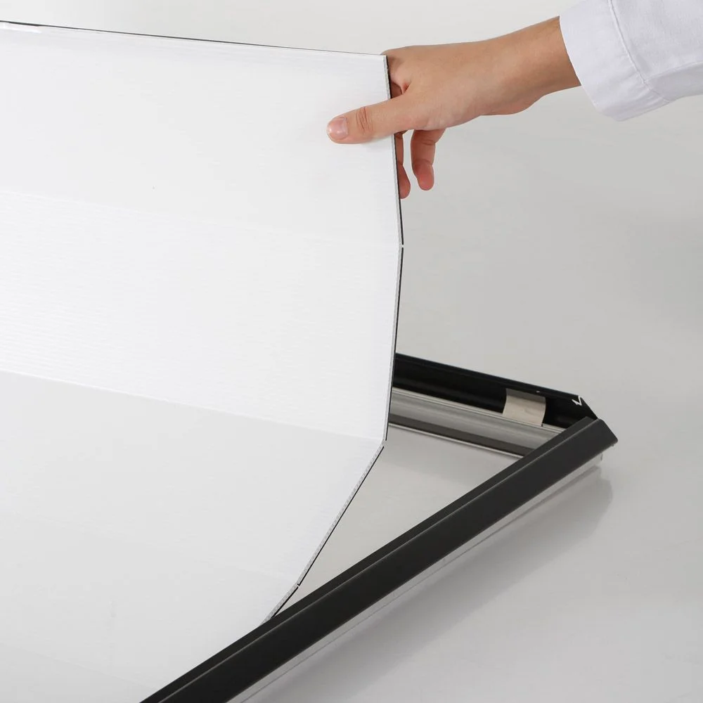 Portable 1.25 Snap Frame, mitred, 27x40, black, white backing, clear cover-12 Portable 1.25 Snap Frame, mitred, 27x40, black, white backing, clear cover-12