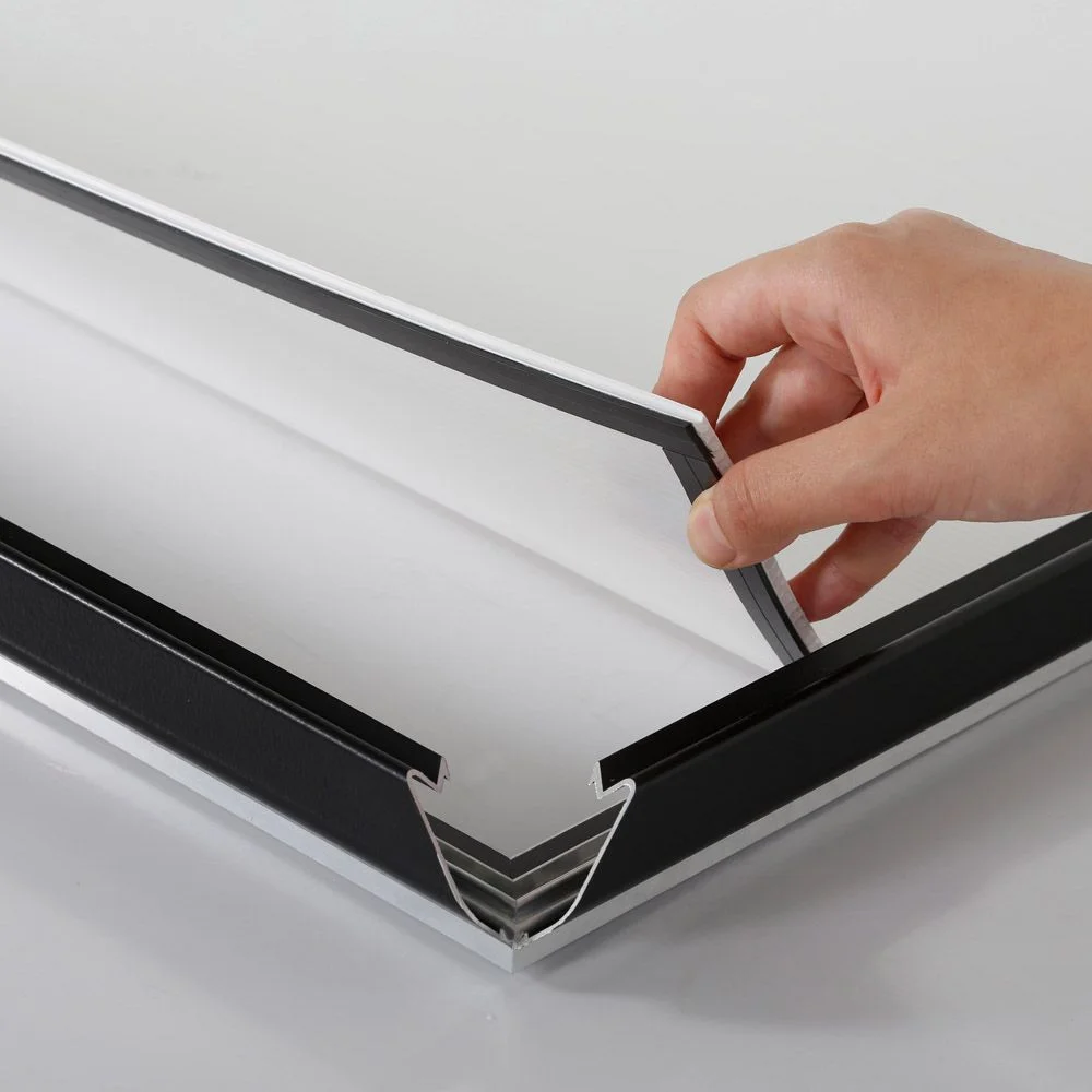 Portable 1.25 Snap Frame, mitred, 27x40, black, white backing, clear cover-17 Portable 1.25 Snap Frame, mitred, 27x40, black, white backing, clear cover-17