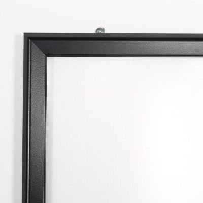 Portable 1.25 Snap Frame, mitred, 27x40, black, white backing, clear cover-27