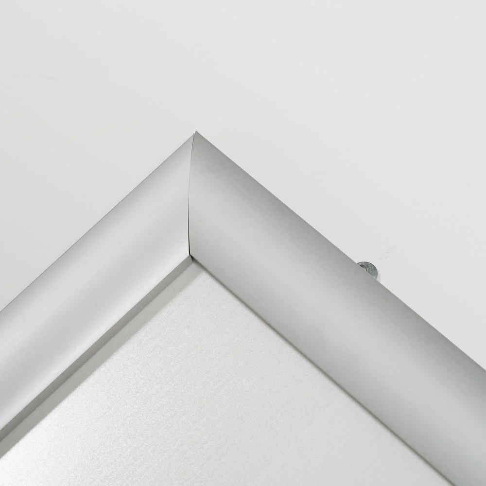 Portable 1.77 Snap Frame, mitred, 27x40, silver, white backing, clear cover-1 Portable 1.77 Snap Frame, mitred, 27x40, silver, white backing, clear cover-1