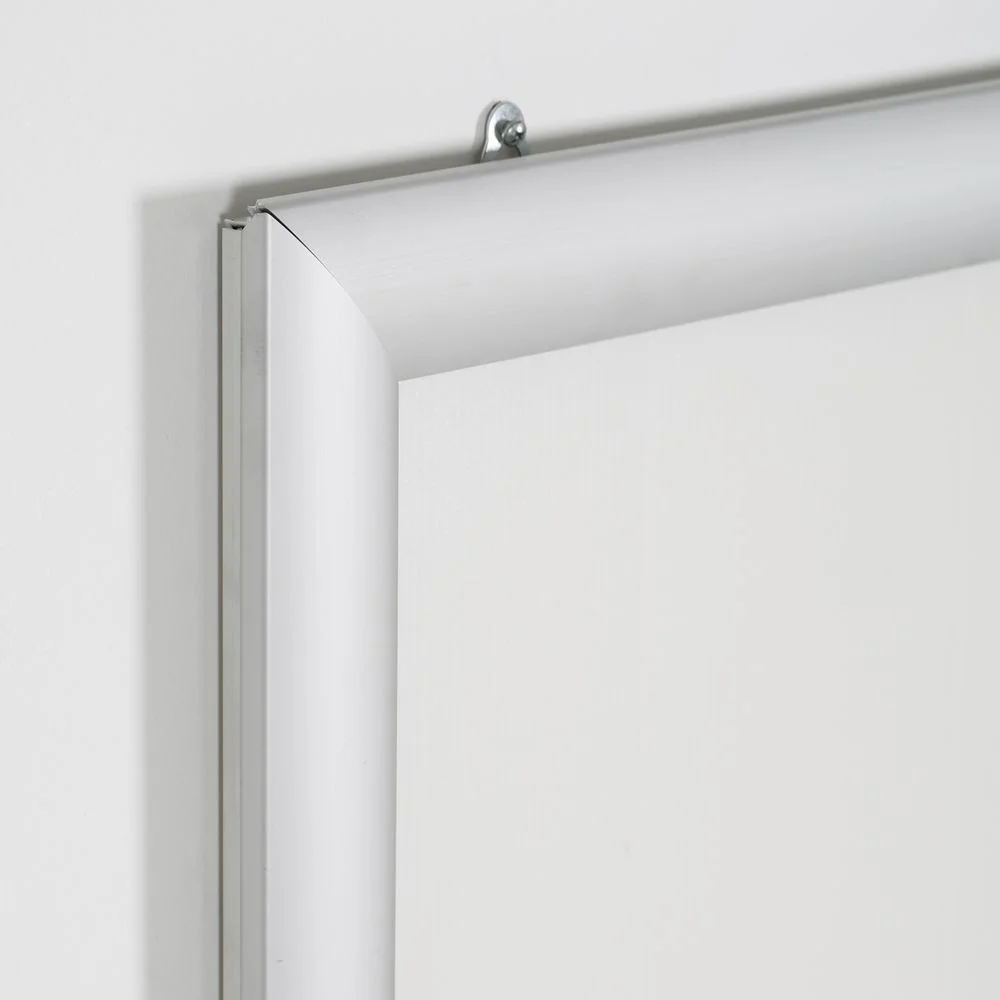 Portable 1.77 Snap Frame, mitred, 27x40, silver, white backing, clear cover-19 Portable 1.77 Snap Frame, mitred, 27x40, silver, white backing, clear cover-19