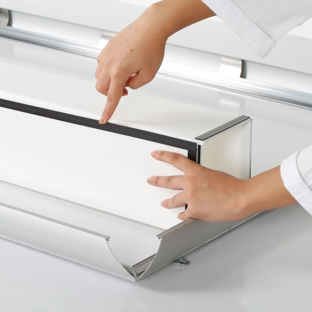 Portable 1.77 Snap Frame, mitred, 27x40, silver, white backing, clear cover-7 Portable 1.77 Snap Frame, mitred, 27x40, silver, white backing, clear cover-7