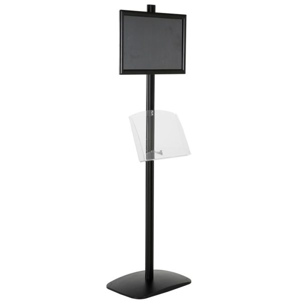 free-standing-stand-in-black-color-with-1-x-11X17-frame-in-portrait-and-landscape-and-1-2-x-8.5x11-clear-shelf-in-acrylic-single-sided-12