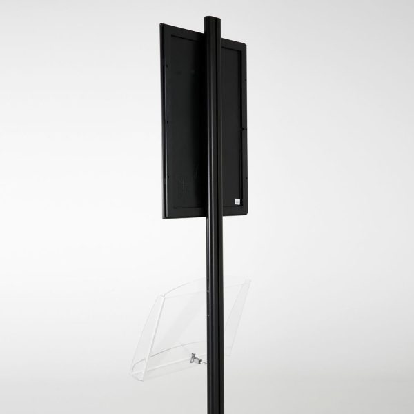 free-standing-stand-in-black-color-with-1-x-11X17-frame-in-portrait-and-landscape-and-1-2-x-8.5x11-clear-shelf-in-acrylic-single-sided-8