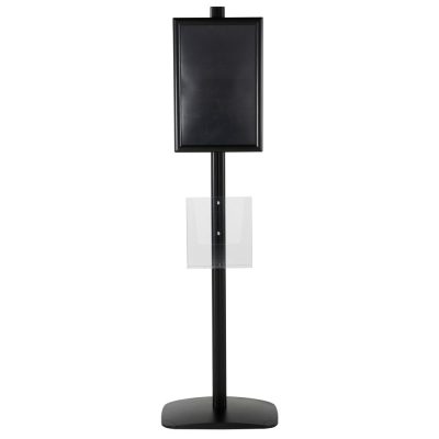 free-standing-stand-in-black-color-with-1-x-11X17-frame-in-portrait-and-landscape-and-1-x-8.5x11-clear-pocket-shelf-single-sided-5