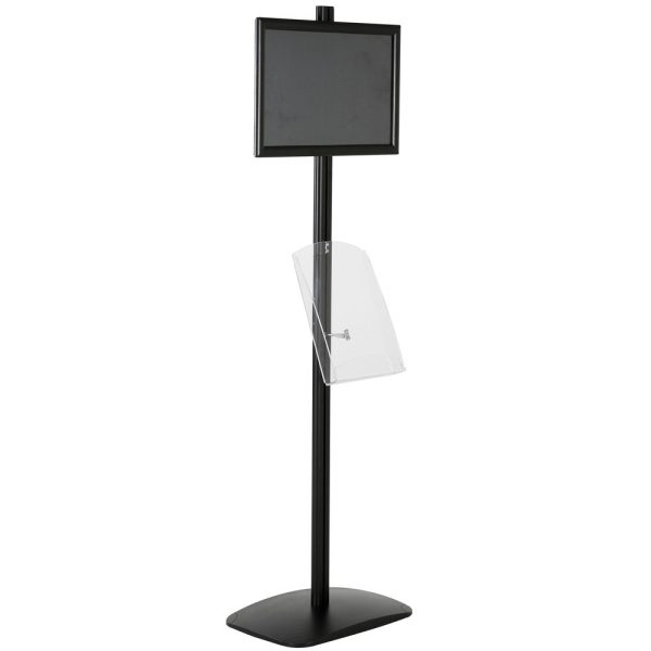 free-standing-stand-in-black-color-with-1-x-11X17-frame-in-portrait-and-landscape-and-1-x-8.5x11-clear-shelf-in-acrylic-single-sided-11