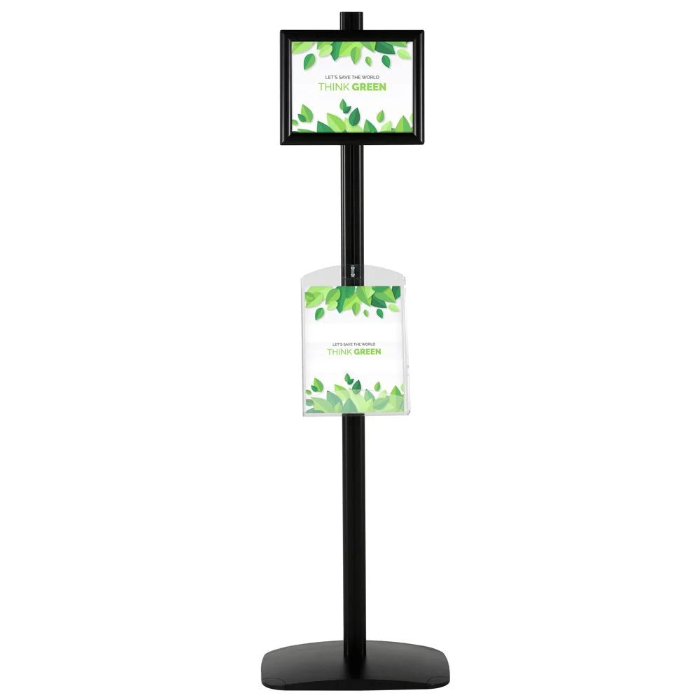 free-standing-stand-in-black-color-with-1-x-11X17-frame-in-portrait-and-landscape-and-1-x-8.5x11-clear-shelf-in-acrylic-single-sided-4 free-standing-stand-in-black-color-with-1-x-11X17-frame-in-portrait-and-landscape-and-1-x-8.5x11-clear-shelf-in-acrylic-single-sided-4