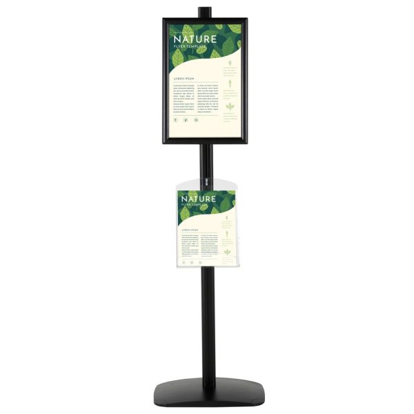free-standing-stand-in-black-color-with-1-x-11X17-frame-in-portrait-and-landscape-and-1-x-8.5x11-clear-shelf-in-acrylic-single-sided-6