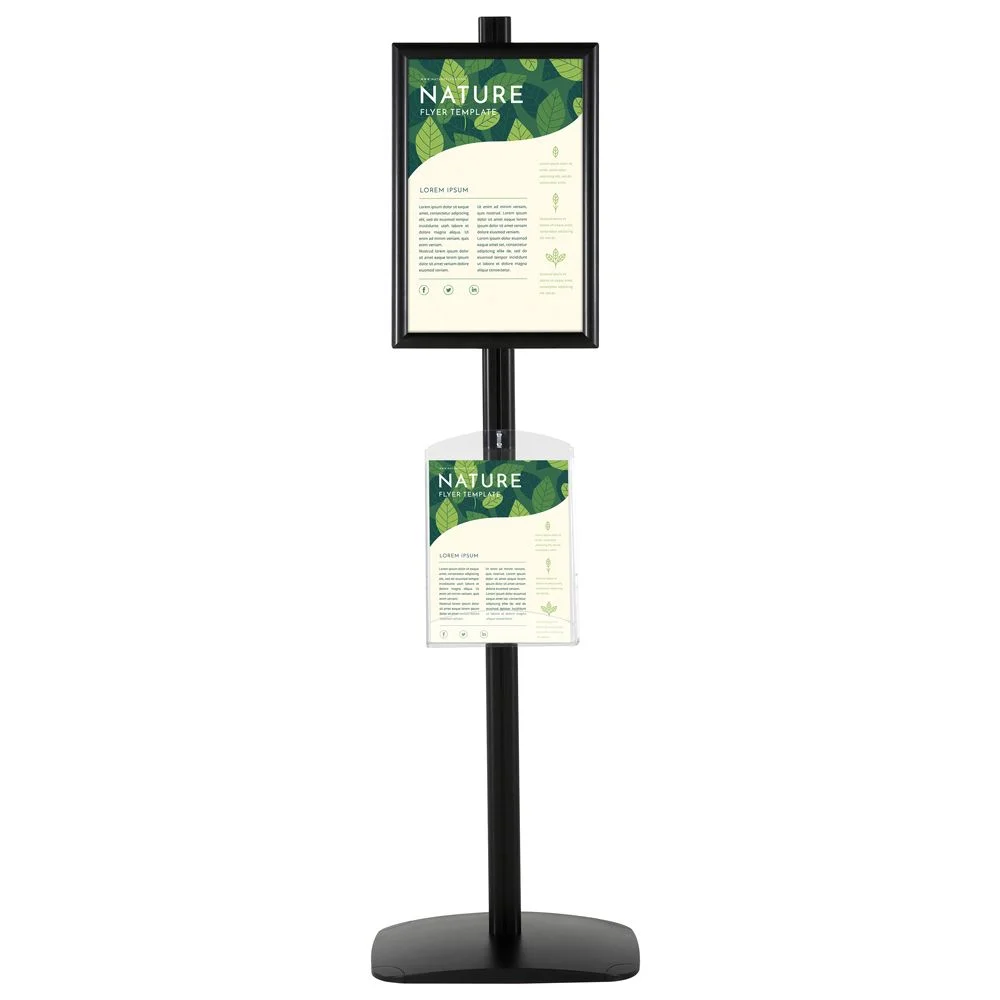 free-standing-stand-in-black-color-with-1-x-11X17-frame-in-portrait-and-landscape-and-1-x-8.5x11-clear-shelf-in-acrylic-single-sided-6 free-standing-stand-in-black-color-with-1-x-11X17-frame-in-portrait-and-landscape-and-1-x-8.5x11-clear-shelf-in-acrylic-single-sided-6