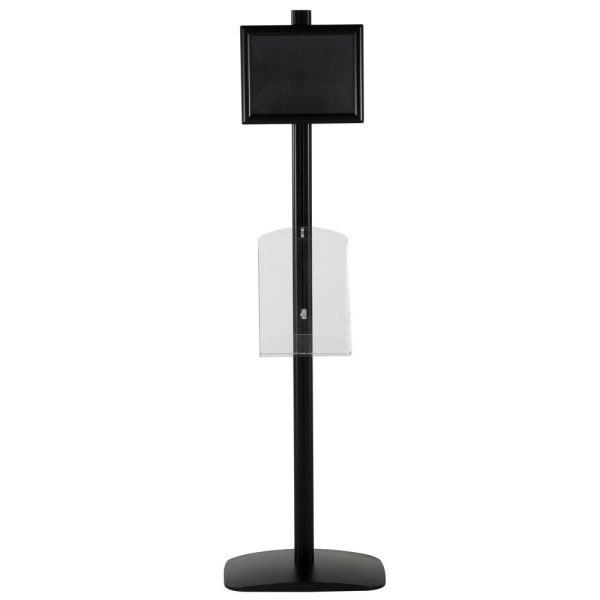 free-standing-stand-in-black-color-with-1-x-11X17-frame-in-portrait-and-landscape-and-1-x-8.5x11-clear-shelf-in-acrylic-single-sided-7